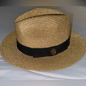 Kurt Geiger Glitter Straw Fedora